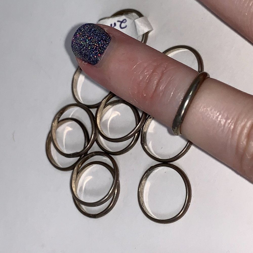 Sterling Silver Plain Band Ring, Size 3